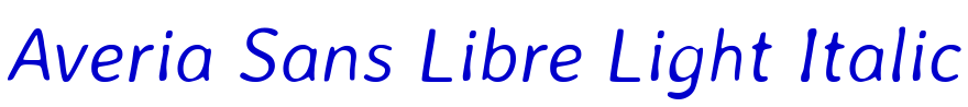 Averia Sans Libre Light Italic fonte